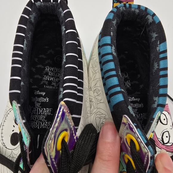 Disney Nightmare Before Christmas Jack & Sally holographic high top shoe women 9 - Picture 11 of 12